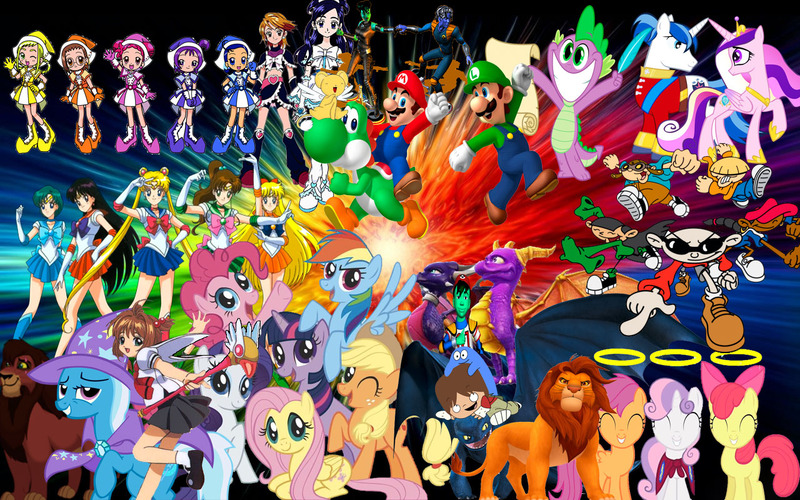 Size: 1280x800 | Tagged: safe, artist:alerkina2, derpibooru import, apple bloom, applejack, fluttershy, pinkie pie, princess cadance, princess celestia, princess luna, rainbow dash, rarity, scootaloo, shining armor, spike, sweetie belle, trixie, twilight sparkle, twilight sparkle (alicorn), alicorn, pony, yoshi, aiko seno, aiko senoo, amy anderson, bloo (foster's), blooregard q kazoo, cardcaptor sakura, cherry blossoms, codename kids next door, crossover, crossover shipping, cutie mark crusaders, doremi harukaze, dorie goodwyn, ellie craft, female, foster's home for imaginary friends, futari wa precure, hazuki fujiwara, image, jpeg, kero, kinomoto, kovu, lita kino, luigi, luigishy, luitwi, mac (foster's), male, mane six, mare, maridash, mario, mario & luigi, mariopie, mina aino, mirabelle p. haywood, momoko asuka, ojamajo doremi, onpu segawa, pretty cure, raye hino, reanne griffith, reboot, sailor mars, sailor mercury, sailor moon, sailor venus, sakura kinomoto, serena tsukino, shipping, simba, spyri, straight, super mario bros., the lion king, tsukino usagi, why, yoshilight