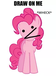 Size: 749x1024 | Tagged: derpibooru import, draw on me, exploitable meme, meme, pinkie pie, safe, solo, :v, vechs, wheck