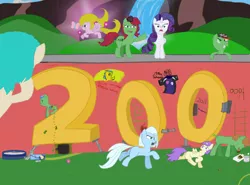 Size: 1600x1185 | Tagged: safe, derpibooru import, princess erroria, rarity, oc, oc:milky way, oc:newsie, oc:tracy cage, pony, /mlp/, cappergeneral, female, horse news, mare