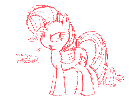 Size: 544x440 | Tagged: artist needed, safe, derpibooru import, rarity, pony, unicorn, dialogue, lineart, monochrome, solo