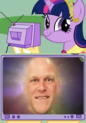 Size: 564x800 | Tagged: safe, derpibooru import, twilight sparkle, twilight sparkle (alicorn), alicorn, pony, adam sessler, exploitable meme, female, mare, meme, obligatory pony, rev3games, tv meme, twiface, wrong neighborhood, youtube