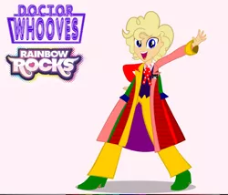 Size: 646x552 | Tagged: safe, derpibooru import, doctor whooves, time turner, equestria girls, rainbow rocks, colin baker, doctor who, equestria girls-ified, sixth doctor, solo, the explosion in a rainbow factory