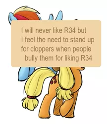 Size: 465x538 | Tagged: applejack, artist needed, derpibooru import, pony confession, pony confessions, rainbow dash, safe, source needed