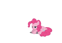 Size: 610x426 | Tagged: safe, artist:yooyfull, derpibooru import, pinkie pie, animated, cupcake, cursor, cute, diapinkes, eating, eyes closed, fourth wall, grin, happy, impossibly long tongue, prone, simple background, sitting, smiling, solo, tongue out, white background