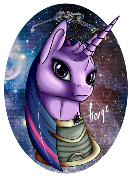 Size: 1500x2000 | Tagged: artist:hengebellika, bird of prey, crossover, derpibooru import, klingon, klingon pony, ponified species, portrait, safe, science fiction, solo, star trek, twilight sparkle, wireframe