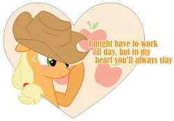Size: 8476x5920 | Tagged: absurd resolution, applejack, artist:jennieoo, blushing, cutie mark, derpibooru import, heart, hearts and hooves day, safe, simple background, solo, transparent background, valentine, valentine's day, vector