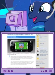 Size: 901x1231 | Tagged: ae games, american football, derpibooru import, exploitable meme, gamer luna, mad men, meme, nintendo, obligatory pony, princess luna, safe, tv meme, wii u, wii u touchpad