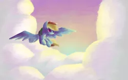 Size: 3577x2247 | Tagged: safe, artist:andersbaker, derpibooru import, rainbow dash, cloud, cloudy, flying, solo