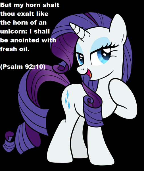 Size: 820x970 | Tagged: safe, artist:drawponies, derpibooru import, rarity, pony, unicorn, bible verse, christianity, judaism, psalm, religion, solo, text, verse