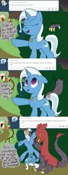 Size: 700x1800 | Tagged: safe, artist:shiverbear, derpibooru import, fluttershy, trixie, ask, ask-confused-trixie, comic, monster, tumblr