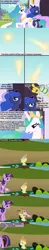 Size: 960x4860 | Tagged: safe, artist:beavernator, derpibooru import, discord, princess celestia, princess luna, pumpkin cake, twilight sparkle, twilight sparkle (alicorn), alicorn, pony, bad pony, comic, eyes closed, female, floppy ears, frown, glare, glowing horn, gritted teeth, lidded eyes, magic, mare, newspaper, open mouth, pointing, raised hoof, sad, sitting, smack, smiling, sun work, swatting, unamused