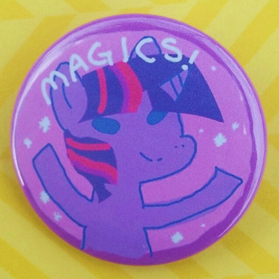 Size: 400x400 | Tagged: artist:domino626, button, derpibooru import, magic, safe, solo, twilight sparkle