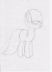 Size: 763x1048 | Tagged: safe, artist:feralhamster, derpibooru import, oc, unofficial characters only, earth pony, pony, bags under eyes, monochrome, sketch, solo, traditional art