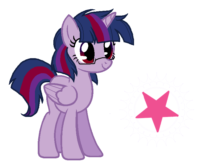 Size: 722x592 | Tagged: safe, artist:celinesparkle, derpibooru import, twilight sparkle, twilight sparkle (alicorn), alicorn, demon, pony, black butler, crossover, female, glasses, mare, sebastian, solo