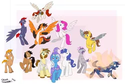 Size: 1280x857 | Tagged: artist:couchcrusader, calpain, couchcrusader, derpibooru import, equestria daily, fire, hypermark, oc, oc:calpain, oc:cereal velocity, oc:digibrony, oc:phoe, pegasus rescue brigade, pk, safe, trixie, xyro