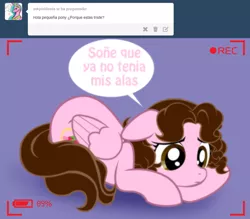 Size: 1024x897 | Tagged: artist:shinta-girl, ask, derpibooru import, oc, oc:shinta pony, sad, safe, solo, spanish, translated in the description, tumblr, unofficial characters only