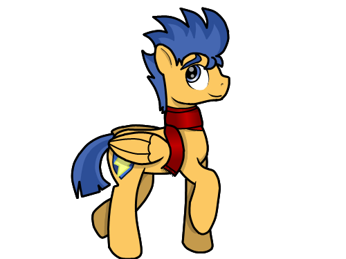 Size: 500x375 | Tagged: artist:flashsentrysartwork, backwards cutie mark, clothes, derpibooru import, flash sentry, safe, scarf, simple background, solo, transparent background