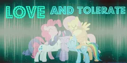 Size: 4000x2000 | Tagged: applejack, artist:appuljack, derpibooru import, fluttershy, love and tolerate, mane six, pinkie pie, rainbow dash, rarity, safe, twilight sparkle, wallpaper