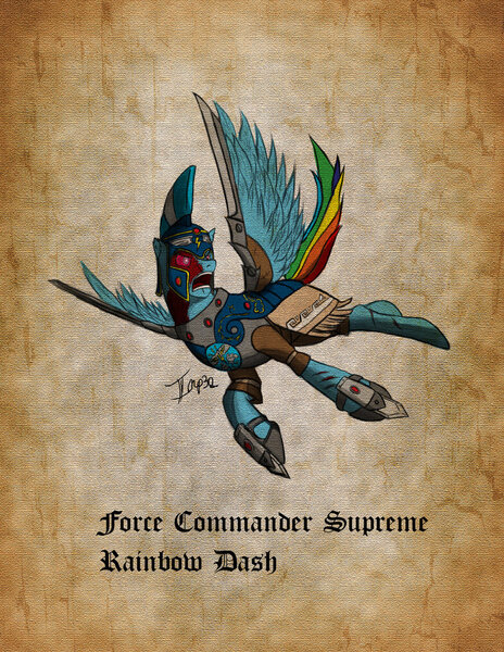 Size: 786x1017 | Tagged: armor, artist:imperial32, derpibooru import, equestria divided, rainbow dash, safe, solo