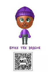 Size: 333x500 | Tagged: 3ds, derpibooru import, human, humanized, mii, nintendo, qr code, safe, solo, spike, wii u