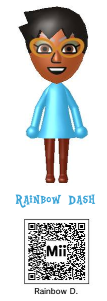 Size: 215x602 | Tagged: 3ds, derpibooru import, human, humanized, mii, nintendo, qr code, rainbow dash, safe, solo, wii u