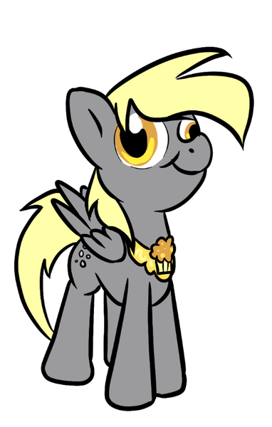 Size: 530x832 | Tagged: safe, artist:desert-sage, derpibooru import, derpy hooves, pegasus, pony, element, element of muffins, female, mare, solo