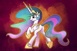 Size: 3000x2000 | Tagged: safe, artist:bigponymac, derpibooru import, princess celestia, alicorn, pony, female, happy, mare, plot, raised hoof, smiling, solo