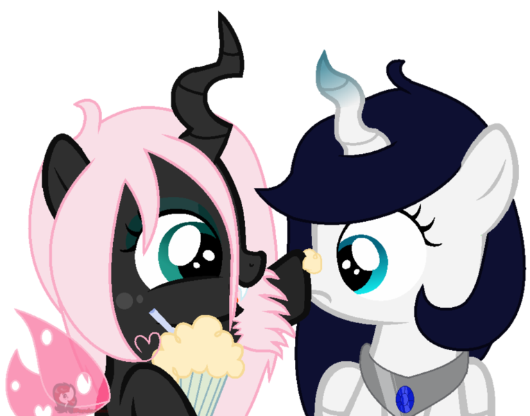 Size: 900x707 | Tagged: artist:ipandacakes, boop, changeling, changeling oc, derpibooru import, hybrid, interspecies offspring, magical lesbian spawn, milkshake, oc, oc:pomf puff, offspring, parent:discord, parent:oc:fluffle puff, parent:princess celestia, parent:queen chrysalis, parents:canon x oc, parents:chrysipuff, parents:dislestia, pink changeling, safe, simple background, transparent background, unofficial characters only, vector