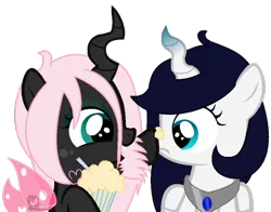 Size: 900x707 | Tagged: artist:ipandacakes, boop, changeling, changeling oc, derpibooru import, hybrid, interspecies offspring, magical lesbian spawn, milkshake, oc, oc:pomf puff, offspring, parent:discord, parent:oc:fluffle puff, parent:princess celestia, parent:queen chrysalis, parents:canon x oc, parents:chrysipuff, parents:dislestia, pink changeling, safe, simple background, transparent background, unofficial characters only, vector