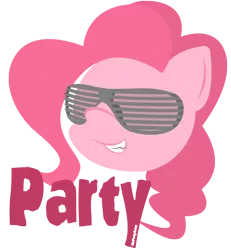 Size: 1200x1300 | Tagged: safe, artist:noponyzone, derpibooru import, pinkie pie, party, shutter shades, smiling, solo