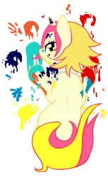 Size: 5000x8163 | Tagged: safe, artist:nicolasnsane, derpibooru import, oc, oc:peach palette, unofficial characters only, pony, unicorn, absurd resolution, necklace, paint, paint on fur, solo