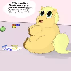 Size: 700x700 | Tagged: artist:buwwito, fluffy pony, fluffy pony original art, hugbox, safe, safe room, solo