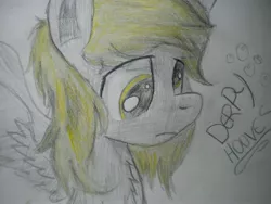 Size: 2592x1944 | Tagged: safe, artist:artistbrony, derpibooru import, derpy hooves, pegasus, pony, female, mare, sad, solo