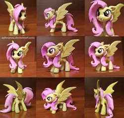 Size: 2000x1902 | Tagged: artist:aplexpony, clay, custom, derpibooru import, figurine, flutterbat, fluttershy, irl, photo, safe, sculpture, solo