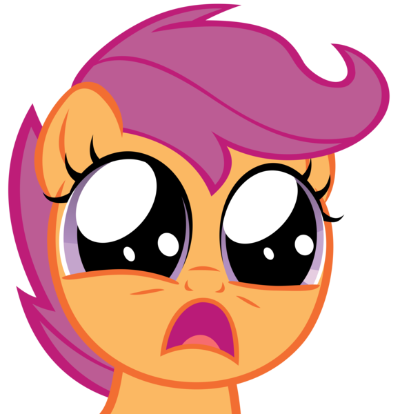 Size: 5800x6000 | Tagged: safe, artist:magister39, derpibooru import, scootaloo, pegasus, pony, twilight time, absurd resolution, cute, cutealoo, female, filly, head only, sad eyes, simple background, solo, transparent background, vector