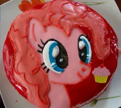 Size: 880x787 | Tagged: artist:angelofhapiness, cake, derpibooru import, food art, pinkie pie, safe, solo