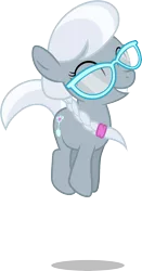 Size: 4945x9417 | Tagged: absurd resolution, artist:gezawatt, cute, derpibooru import, glasses, missing accessory, pronking, safe, silverbetes, silver spoon, simple background, solo, transparent background, twilight time, vector