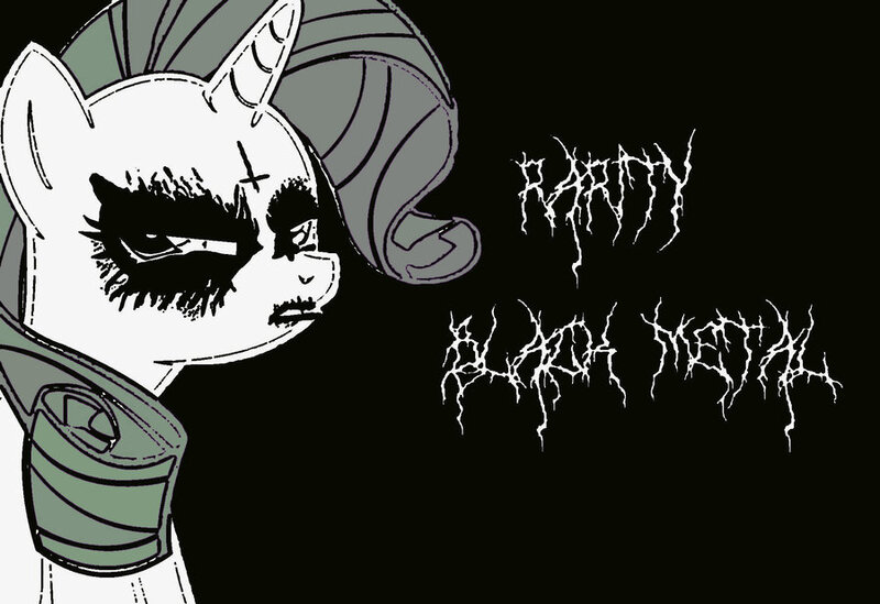 Size: 900x618 | Tagged: black metal, corpse paint, rarity, safe, solo