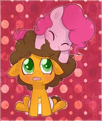 Size: 1680x2000 | Tagged: safe, artist:cuddlehooves, derpibooru import, cheese sandwich, pinkie pie, pony, baby, baby pie, baby pony, cheesepie, chessabetes, chewing, colt, cuddlehooves is trying to murder us, cute, diacheeses, diaper, diapinkes, female, filly, foal, male, poofy diaper, shipping, straight, younger