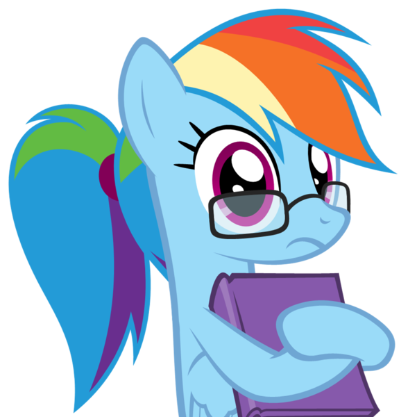 Size: 976x975 | Tagged: safe, artist:zacatron94, derpibooru import, part of a set, rainbow dash, pegasus, pony, adorkable, alternate hairstyle, book, cute, dashabetes, dork, egghead, female, glasses, mare, nerd pony, ponytail, rainbow dork, simple background, solo, transparent background, vector