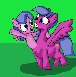Size: 1280x1296 | Tagged: safe, artist:mojo1985, derpibooru import, oc, unofficial characters only, pegasus, pony, conjoined, conjoined twins, gritted teeth, lol, open mouth, sisters, spread wings, twin sisters, wat, we have become one, weird, wide eyes, wtf