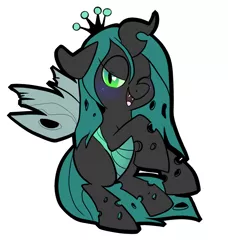 Size: 700x768 | Tagged: dead source, safe, artist:prettyproglottids, derpibooru import, queen chrysalis, open mouth, solo