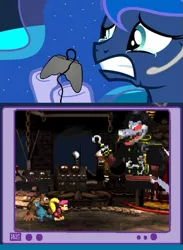 Size: 563x769 | Tagged: beta, creepypasta, crying, derpibooru import, dixie kong, donkey kong, donkey kong country, donkey kong country 3, exploitable meme, fake, gamer luna, kiddy kong, meme, mr. x, obligatory pony, princess luna, rareware, safe, tv meme