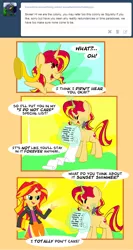 Size: 700x1320 | Tagged: safe, artist:miroslav46, derpibooru import, sunset shimmer, pony, unicorn, equestria girls, ask, human ponidox, list, magic, self ponidox, sunset shimmer hates you, tumblr