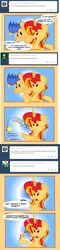 Size: 840x3482 | Tagged: safe, artist:miroslav46, derpibooru import, flash sentry, sunset shimmer, pony, ask, female, flashimmer, male, narcissism, shipping, straight, sunset shimmer hates you, tumblr