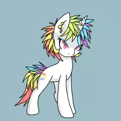 Size: 800x800 | Tagged: safe, artist:artybeat, derpibooru import, oc, unofficial characters only, pony, unicorn, female, mare, rainbow, solo, spectrum blast