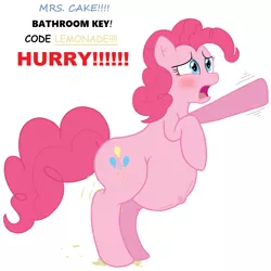 Size: 1385x1383 | Tagged: accident, artist:99, blushing, comic sans, derpibooru import, desperate, female, leaking, need to pee, omorashi, pinkie pie, pissing, potty emergency, potty time, preggy pie, pregnant, solo, suggestive, sweat, urine, wetting