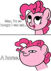 Size: 3000x4183 | Tagged: absurd resolution, artist:mrhaliboot, artist:thematrixman, derpibooru import, faic, horse, implied cannibalism, pinkie pie, safe, solo