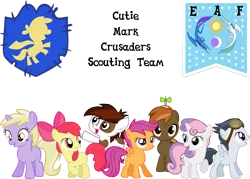 Size: 1400x1000 | Tagged: apple bloom, artist:leapingriver, artist:sonicthehedgehogpl, button mash, cutie mark crusaders, derpibooru import, dinky hooves, fanfic, fanfic art, pipsqueak, rumble, safe, scootaloo, simple background, sweetie belle, transparent background, vector