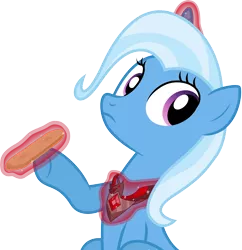 Size: 6190x6400 | Tagged: safe, artist:stillfire, derpibooru import, trixie, pony, unicorn, absurd resolution, alicorn amulet, female, magic, mare, nail file, simple background, solo, transparent background, vector